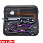 5.5 Inch Hair Cutting Scissors Set With Razor, Leather Case, Barber ... New. Price: $56.99.