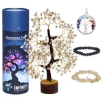 Citrine Gemstone Feng Shui Tree Kit 300 Beads Gold Wire Bracelet & Pendant Set New. Price: $33.00.