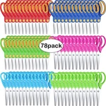 Reginary 78 Pcs Kids Scissors Bulk 5 Inch Student Children Blunt Tip Safety S... New. Price: $56.37.