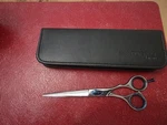 Barber Salon Beauty Misaki Hair Cutting Styling Shear Scissor 7 1/2" W Case Used. Price: $39.95.