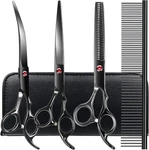 Professional Dog Grooming Scissors Kit Black 5 1, Shears For 6CR New. Price: $65.86.