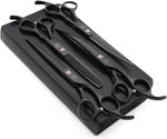 Professional 7.0 Dog Grooming Scissors Set 4-PIECES Straight Upward Black New. Price: $52.29.