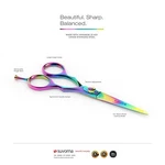 Suvorna 5.5" Professional Barber Multicolor Titanium Razor Edge Hair Shears New. Price: $33.96.
