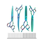 Dog Grooming Scissors: 7" Straight Pet Shears Skeletonized Blade Made Of Japa... New. Price: $209.97.