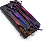 Professional 7.0 Dog Grooming Scissors Set 4-PIECES Straight Upward Purple New. Price: $61.97.