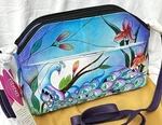 Anuschka Anna Nwt Twin Top Multi Compartment Crossbody-midnight Peacock 8228 New. Price: $139.99.