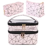 Fitini 3 Pieces Makeup Bags Double Layer Travel Large Cosmetic Cases Organize... New. Price: $31.39.