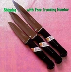 1 Set Knives Kiwi Brand Plastic Handle Kitchen Tool Blade 3",4",5'' Stainless New. Price: $18.92.