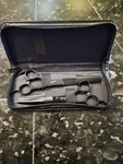 2 Pc. Sharonds 7.0 Stainless Professional Barber Thinning Scissors Black Set New. Price: $50.00.