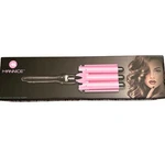 Mannice Pink 3 Barrel Curling Iron For Deep Beachy Waves Open. Price: $15.00.
