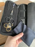 Beard Trimming Scissors 5IN Steel Kit Comb Pouch Mustache Hair Grooming, New Usa. Price: $12.14.