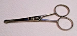 Vintage Old 4" Hoffritz Italy Facial Nose Eyebrow Mustache Ears Trim Scissors Used. Price: $29.50.