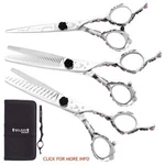 New Washi Shears Black Rosebud 3 Piece Set In Size 5.5, 6.0. Price: $399.00.