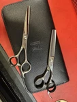 Hattori Hanzo Cutting (HHV-6) And Thinning Shears (HH-40T 6INCH) Used. Price: $850.00.