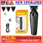 Kemei KM-2299 Cordless 0MM Hair Trimmer Professional Electric Cutting Machine New. Price: $15.99.