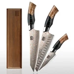 Shan Zu 3PCS Japanese Copper-damascus Knife Set With Magnetic Holder New. Price: $192.49.