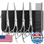 Citywish Dog Grooming Scissors,silver With Safety Round TIPS,5 1 Curved New. Price: $82.10.