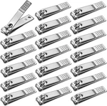 20-PACK Fingernail Clippers Bulk Individually Straight Edge, Silver New. Price: $14.64.
