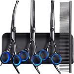 Dog Grooming Scissors Kit Professional 4CR With Safety Round Tip, 5 1 Heavy New. Price: $30.00.
