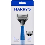 Harrys Mens Shaving Razor Set Glacier Blue Truman Handle 2 Refill Blades Cover New. Price: $18.99.