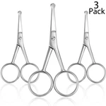Mudder 3 Pieces Nose Hair Scissors Rounded Tip Count (pack Of 1), Silver New. Price: $9.16.
