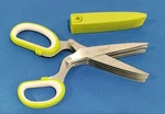 Herb Scissors With Blades Sharp Cut, Chop & Mince 7.55 X 3.2, Green Jenaluca Open. Price: $13.00.
