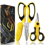 8-INCH Heavy Duty Scissors Ultra Sharp Stainless Steel Shears With Serra New. Price: $21.86.