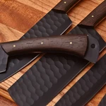 Handmade Hammered Knife Set Carbon Steel Chef Bbq 5PC Usa Armory Wood Leather Ro New. Price: $95.99.