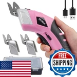 Decwls Cordless Electric Scissors For Fabric With 3 Type Blades, 4V Rechargeable New. Price: $57.40.